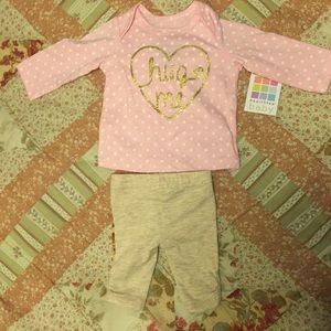 NB Pink Shirt w/ Tan Leggings NWT